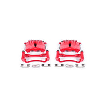 PowerStop 99 - 02 Ford Mustang Front Red Powder Coated Brake Calipers with Brackets – Pair | psbS4722 - JDMuscleSPK379036