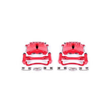 PowerStop 99 - 02 Ford Mustang Front Red Powder Coated Brake Calipers with Brackets – Pair | psbS4722 - JDMuscleSPK379036