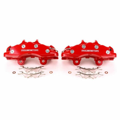PowerStop Powder Coated Red Brake Calipers for Chevrolet Corvette 2006 - 2013 – Pair | psbS15042 - JDMuscleSPK381731