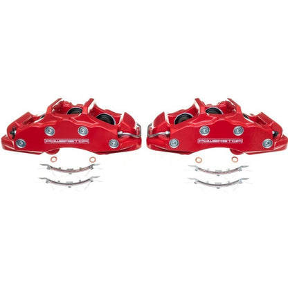 PowerStop Powder Coated Red Brake Calipers for Chevrolet Corvette 2006 - 2013 – Pair | psbS15042 - JDMuscleSPK381731