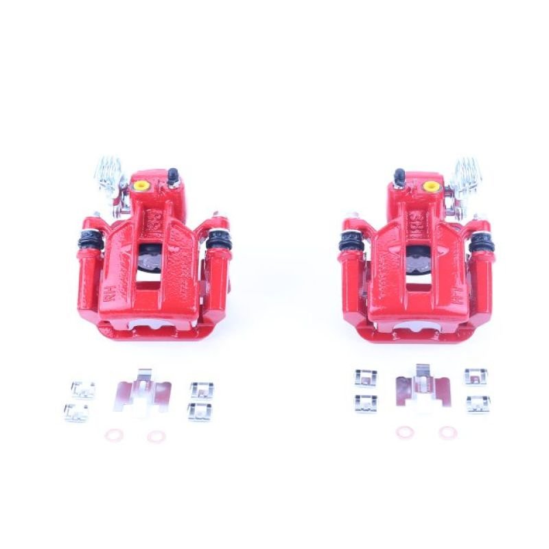 PowerStop Powder Coated Red Brake Calipers for Ford Mustang 1996 - 2004 – Pair | psbS4824A - JDMuscleSPK388133