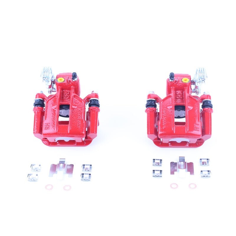 PowerStop Powder Coated Red Brake Calipers for Ford Mustang 1996 - 2004 – Pair | psbS4824A - JDMuscleSPK388133