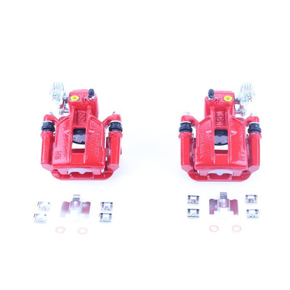 PowerStop Powder Coated Red Brake Calipers for Ford Mustang 1996 - 2004 – Pair | psbS4824A - JDMuscleSPK388133