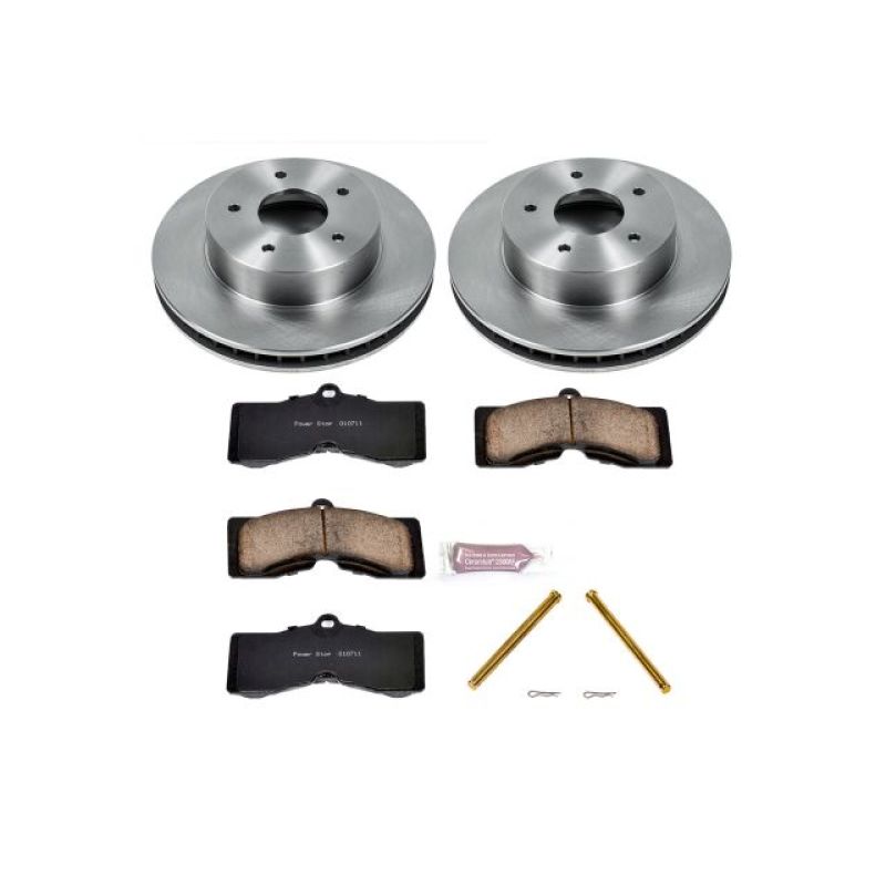 PowerStop Z17 Evolution Plus Ceramic Brake Kit for Chevrolet Corvette (1974 - 1982) – Front Replacement | psbKOE2598 - JDMuscleSPK388697