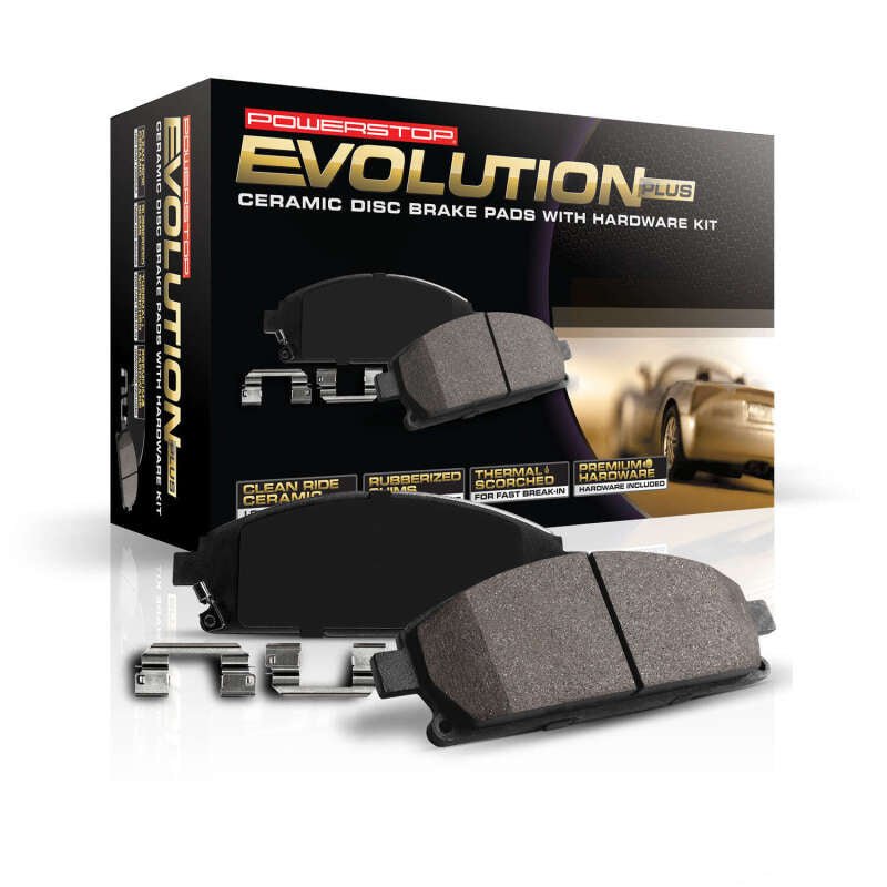 PowerStop Z17 Evolution Plus Ceramic Brake Pads with Hardware for Ford Mustang 2011 - 2014 | psb17 - 1465 - JDMuscleSPK422329