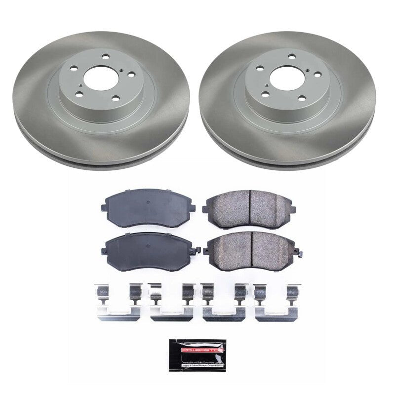 PowerStop Z17 Semi - Coated Rotor Brake Kit for 2006 - 2009 Subaru Legacy & 2007 - 2008 Subaru Outback - JDMuscleSPK758268