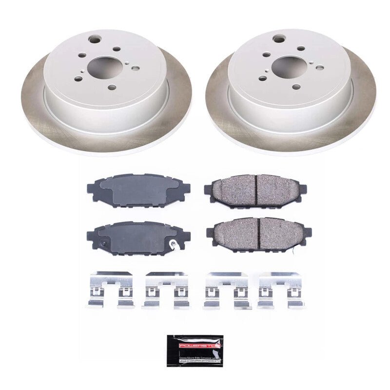 PowerStop Z17 Semi - Coated Rotor Brake Kit for Subaru BRZ and Impreza (Part Number PSBSC4631) - JDMuscleSPK758333