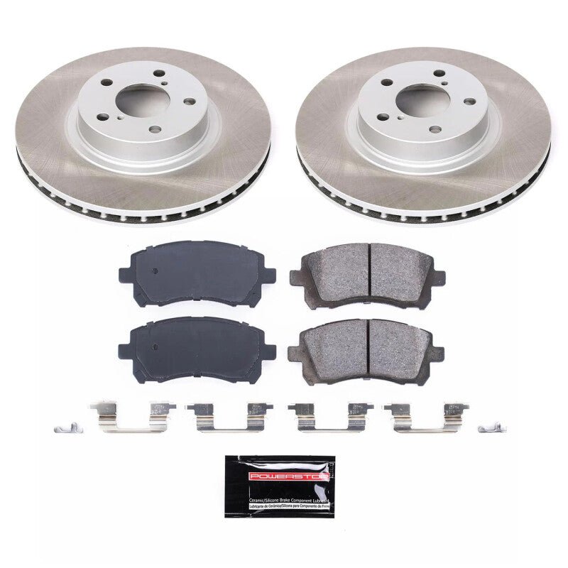 PowerStop Z17 Semi - Coated Rotor Brake Kit for Subaru Outback and Legacy (2001 - 2002 Models) - JDMuscleSPK756962