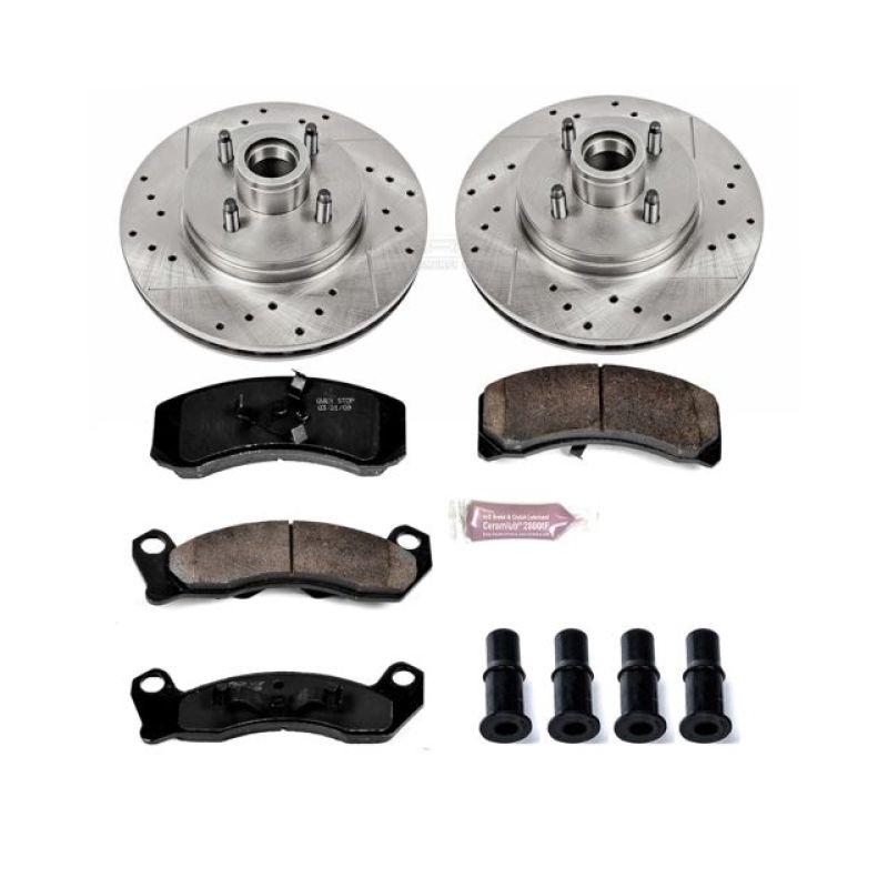 PowerStop Z23 Evolution Sport Front Brake Kit for 1988 - 1993 Ford Mustang | psbK1279 - JDMuscleSPK383857