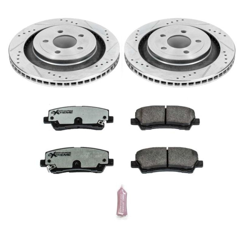 PowerStop Z26 Street Warrior Brake Upgrade Kit for 2015 - 2017 Ford Mustang Rear | psbK6812 - 26 - JDMuscleSPK385085