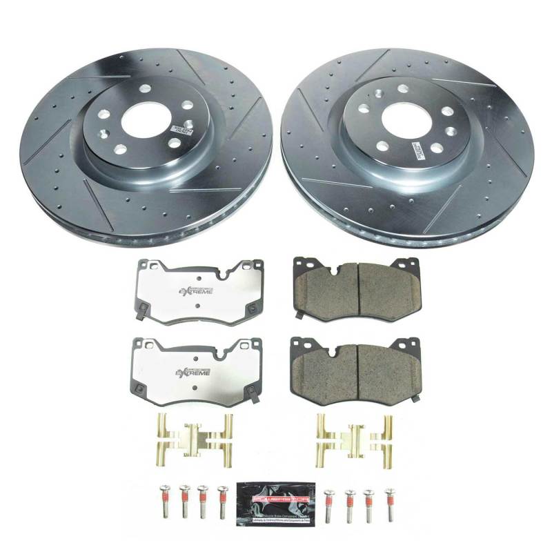 PowerStop Z26 Street Warrior Brake Upgrade Kit for Chevrolet Corvette (2020 - 2024) Front | psbK8529 - 26 - JDMuscleSPK483245