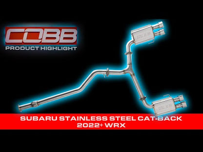 Cobb Tuning [22-26 WRX Sedan MT/CVT USDM/ADM, 24 WRX TR Sedan MT USDM] Stainless Steel 3in. Cat-Back Exhaust