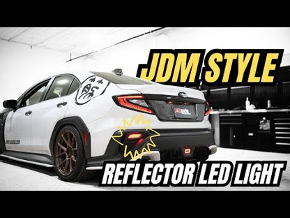 JDMuscle [22-25 WRX] JDM Style Rear Bumper Reflector LED Light | DRL+BRAKE