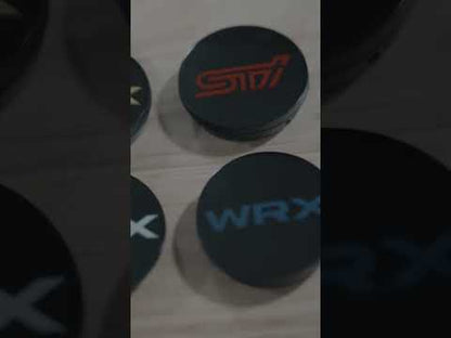 Racing Art [WRX/STI/BRZ] Factory Subaru Wheel Center Caps w/ WRX or STI Logo | Red, Blue, Neon Yellow, White