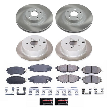 PowerStop [16-17 Crosstrek] Front and Rear Semi-Coated Rotor Kit