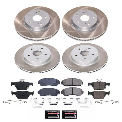 PowerStop [16-19 Legacy] Semi-Coated Rotor Kit Front and Rear
