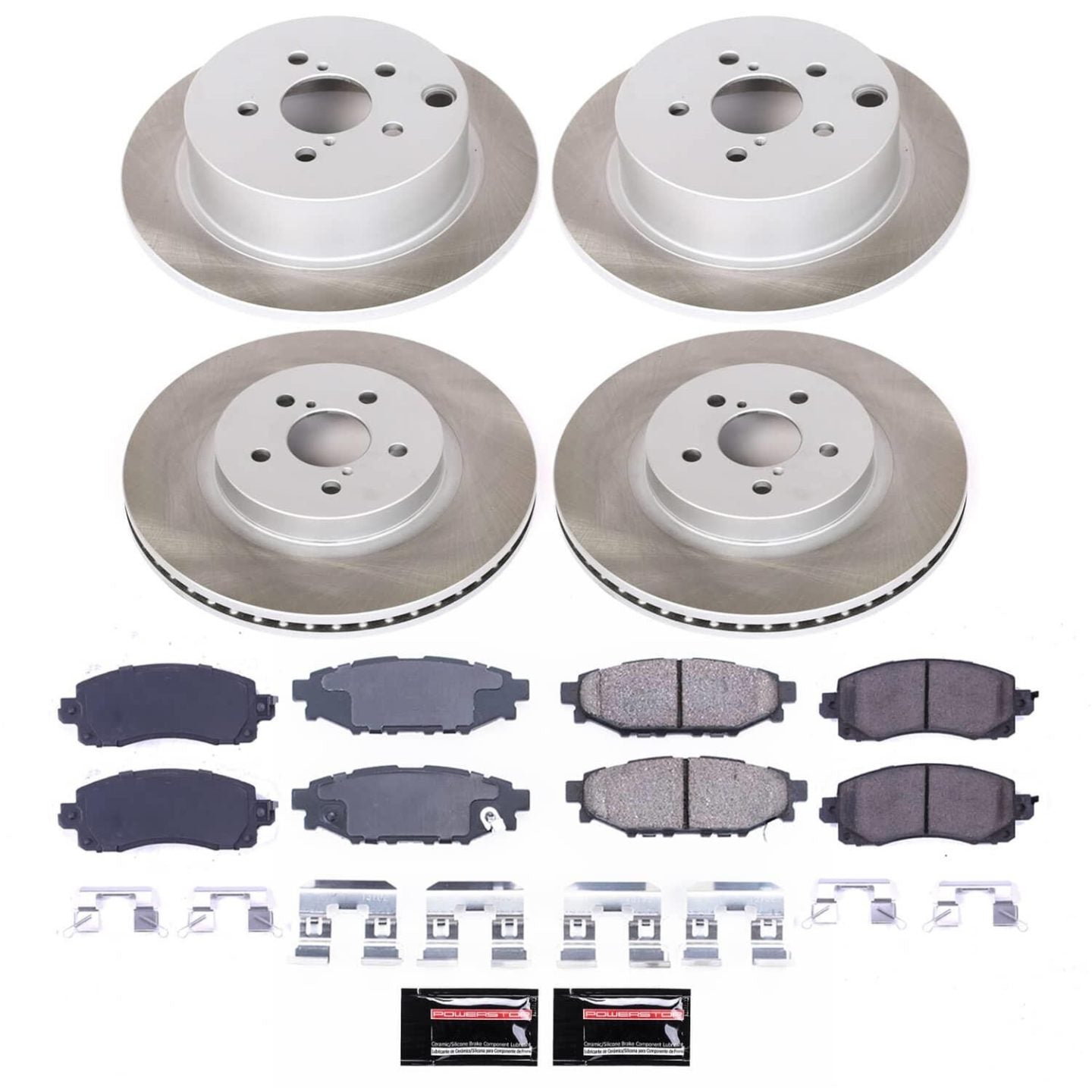 PowerStop [18-22 Crosstrek] Semi-Coated Rotor Kit – Front and Rear Replacement