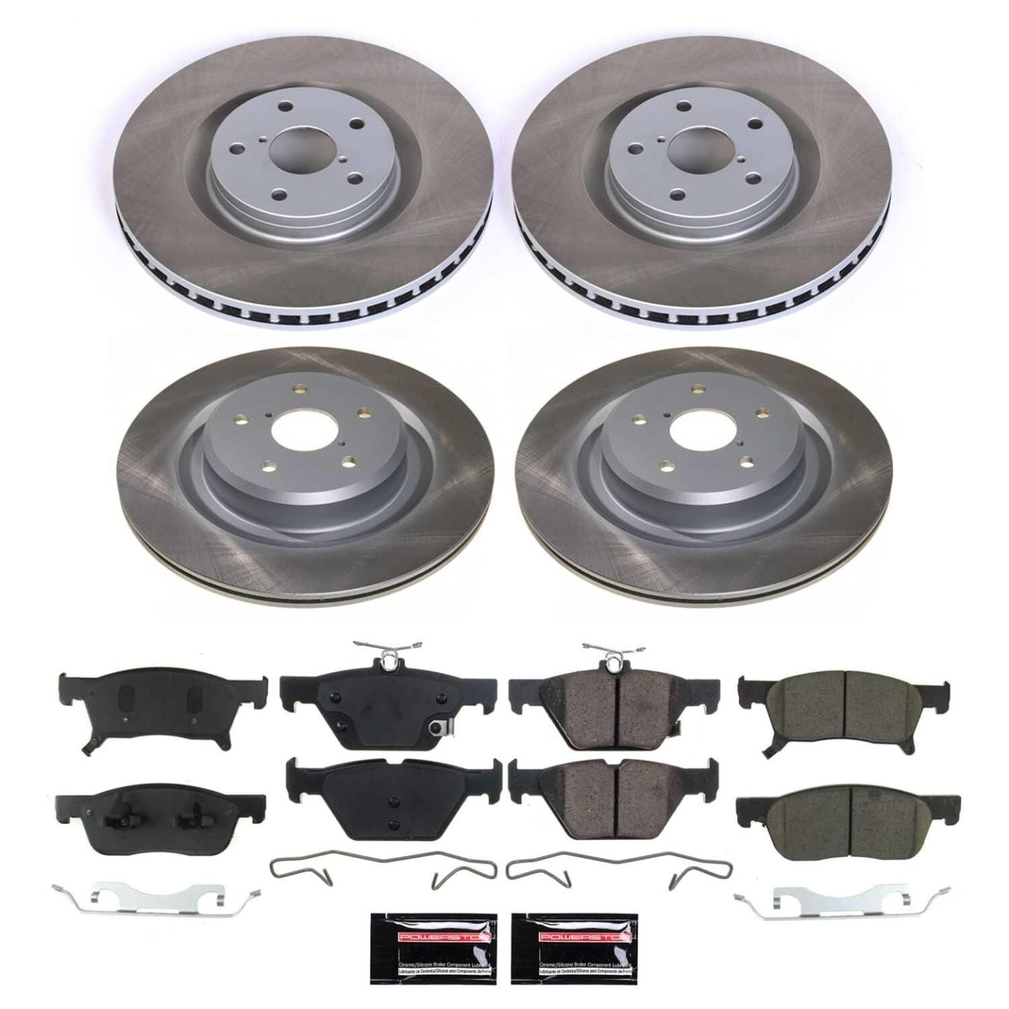 PowerStop [19-20 Ascent] Semi-Coated Rotor Kit – Front and Rear