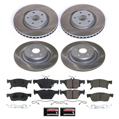 PowerStop [19-20 Ascent] Semi-Coated Rotor Kit – Front and Rear
