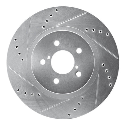 R1 17 - 23 Subaru Impreza Front Left Drilled & Slotted Silver Brake Rotor | rncEDZ - 13037L - JDMuscleSPK984472