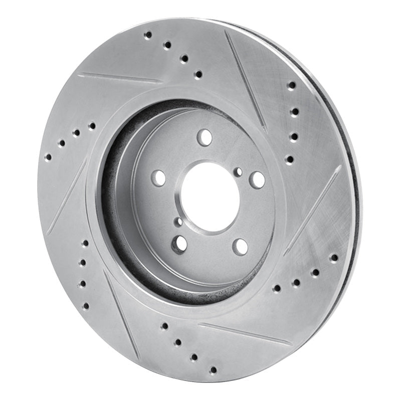 R1 17 - 23 Subaru Impreza Front Left Drilled & Slotted Silver Brake Rotor | rncEDZ - 13037L - JDMuscleSPK984472