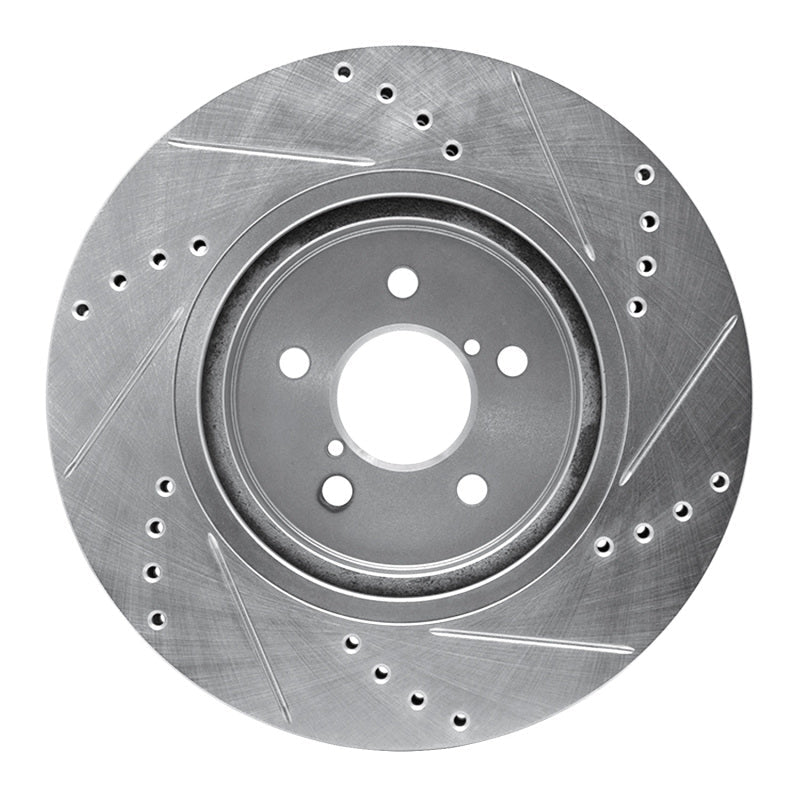 R1 17 - 23 Subaru Impreza Front Left Drilled & Slotted Silver Brake Rotor | rncEDZ - 13037L - JDMuscleSPK984472