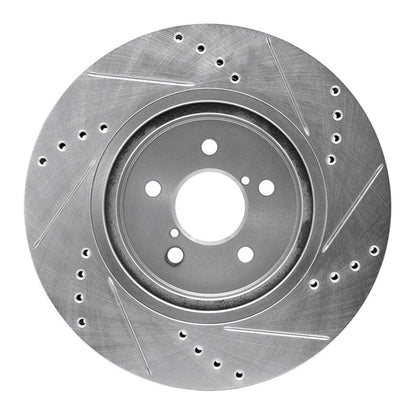 R1 17 - 23 Subaru Impreza Front Left Drilled & Slotted Silver Brake Rotor | rncEDZ - 13037L - JDMuscleSPK984472