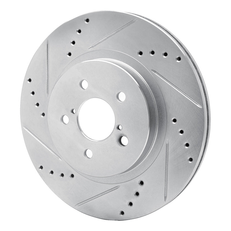 R1 17 - 23 Subaru Impreza Front Left Drilled & Slotted Silver Brake Rotor | rncEDZ - 13037L - JDMuscleSPK984472