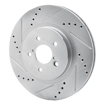 R1 17 - 23 Subaru Impreza Front Left Drilled & Slotted Silver Brake Rotor | rncEDZ - 13037L - JDMuscleSPK984472
