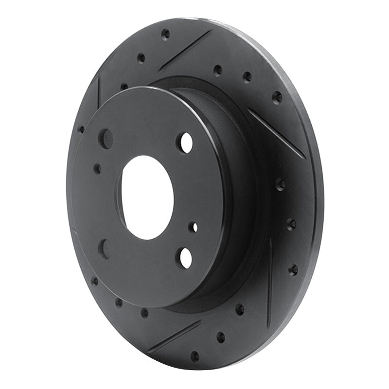 R1 79 - 81 Toyota Celica Rear Left Drilled & Slotted Black Brake Rotor | rncECB - 76012L - JDMuscleSPK983653