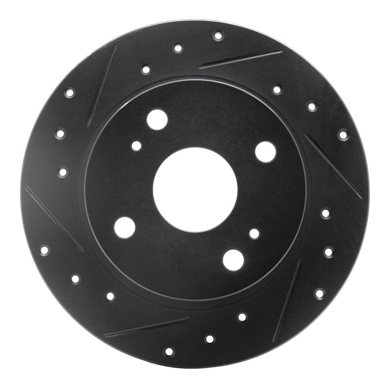 R1 79 - 81 Toyota Celica Rear Left Drilled & Slotted Black Brake Rotor | rncECB - 76012L - JDMuscleSPK983653