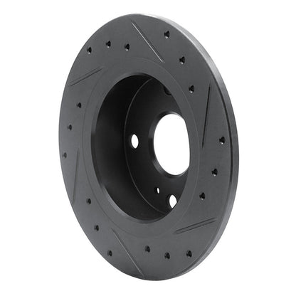 R1 79 - 81 Toyota Celica Rear Left Drilled & Slotted Black Brake Rotor | rncECB - 76012L - JDMuscleSPK983653