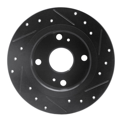 R1 79 - 81 Toyota Celica Rear Left Drilled & Slotted Black Brake Rotor | rncECB - 76012L - JDMuscleSPK983653