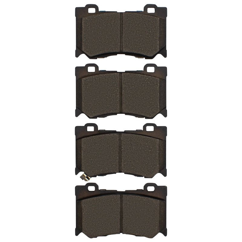 R1 Concepts [09-20 370Z] Front Performance Sport Brake Pads and Hardware Kit - Akebono 4-Piston Calipers - JDMuscleBrake Padsrnc2115-1346-01
