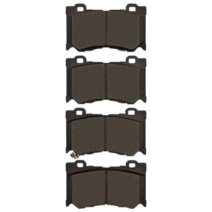 R1 Concepts [09-20 370Z] Front Performance Sport Brake Pads and Hardware Kit - Akebono 4-Piston Calipers - JDMuscleBrake Padsrnc2115-1346-01