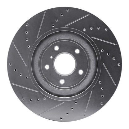 R1 Concepts [10-10 FX50][10-10 G37][10-10 370Z][11-11 M37][11-11 M56] Front Right Drilled and Slotted Brake Rotor - Silver - JDMuscleBrake Rotorsrnc631-68012R