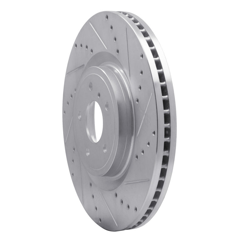 R1 Concepts [10-10 FX50][10-10 G37][10-10 370Z][11-11 M37][11-11 M56] Front Right Drilled and Slotted Brake Rotor - Silver - JDMuscleBrake Rotorsrnc631-68012R