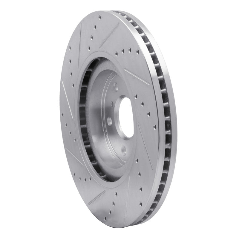 R1 Concepts [10-10 FX50][10-10 G37][10-10 370Z][11-11 M37][11-11 M56] Front Right Drilled and Slotted Brake Rotor - Silver - JDMuscleBrake Rotorsrnc631-68012R