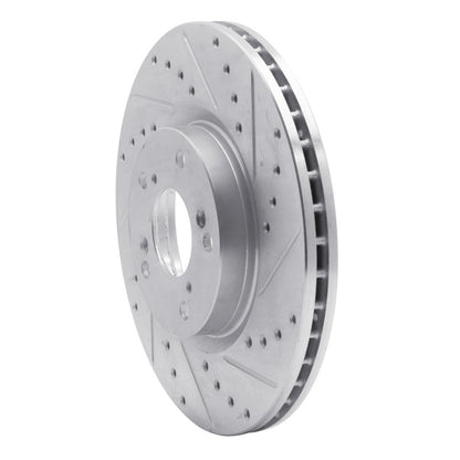 R1 Concepts [10-15 Civic] [13-15 ILX] [02-02 RSX] Front Right Drilled and Slotted Brake Rotor - Silver - JDMuscleBrake Rotorsrnc631-59045R