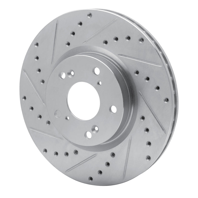 R1 Concepts [10-15 Civic] [13-15 ILX] [02-03 RSX] Front Left Drilled and Slotted Brake Rotor - Silver - JDMuscleBrake Rotorsrnc631-59045L