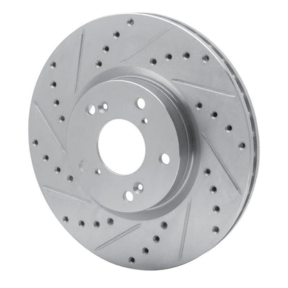 R1 Concepts [10-15 Civic] [13-15 ILX] [02-03 RSX] Front Left Drilled and Slotted Brake Rotor - Silver - JDMuscleBrake Rotorsrnc631-59045L