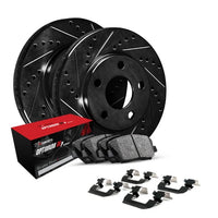 R1 Concepts [15-16 Legacy, 15-16 Outback] eLINE Black Series Drilled & Slotted Rear Brake Kit - Black Zinc - JDMuscleBrake KitsrncWHUH1-13039