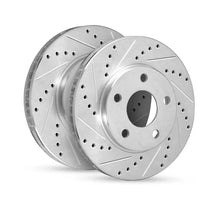 R1 Concepts [15-21 WRX] eLINE Series Drilled and Slotted Rear Brake Rotor Set - Silver - JDMuscleBrake RotorsrncWGPN1-13045