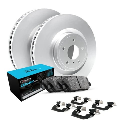 R1 Concepts [15-21 WRX] GEO-Carbon Rear Brake Kit with Ceramic Pads - Carbon Coated - JDMuscleBrake KitsrncWDWH1-13028