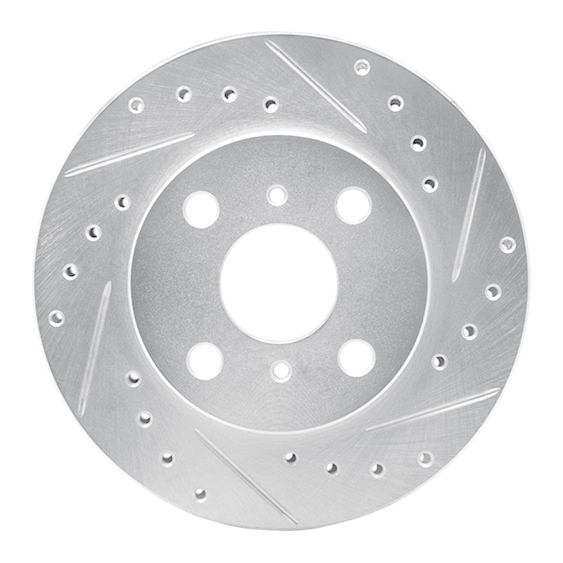 R1 Concepts 86 - 89 Toyota Celica Front Right Drilled & Slotted Silver Brake Rotor | rncEDZ - 76026R - JDMuscleSPK987496