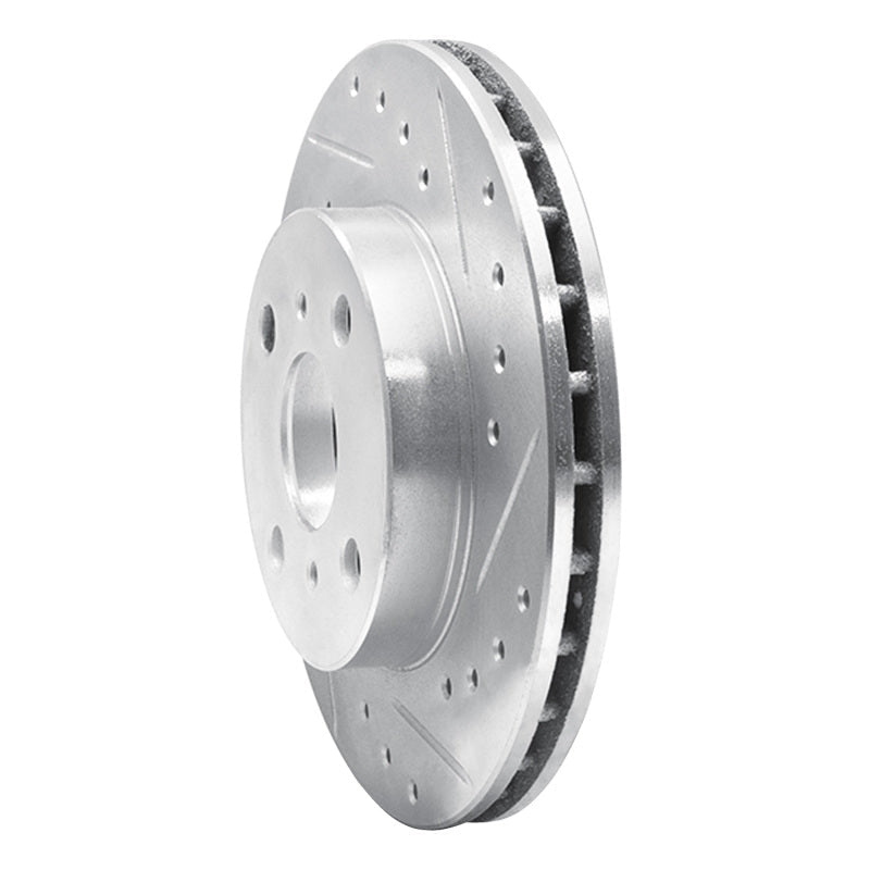R1 Concepts 86 - 89 Toyota Celica Front Right Drilled & Slotted Silver Brake Rotor | rncEDZ - 76026R - JDMuscleSPK987496