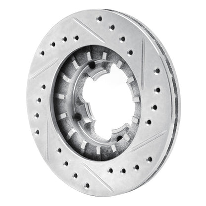 R1 Concepts 87 - 94 Subaru Justy Front Left Drilled & Slotted Silver Brake Rotor | rncEDZ - 13002L - JDMuscleSPK984435