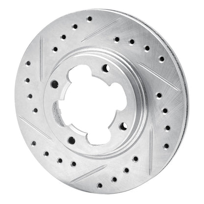 R1 Concepts 87 - 94 Subaru Justy Front Left Drilled & Slotted Silver Brake Rotor | rncEDZ - 13002L - JDMuscleSPK984435
