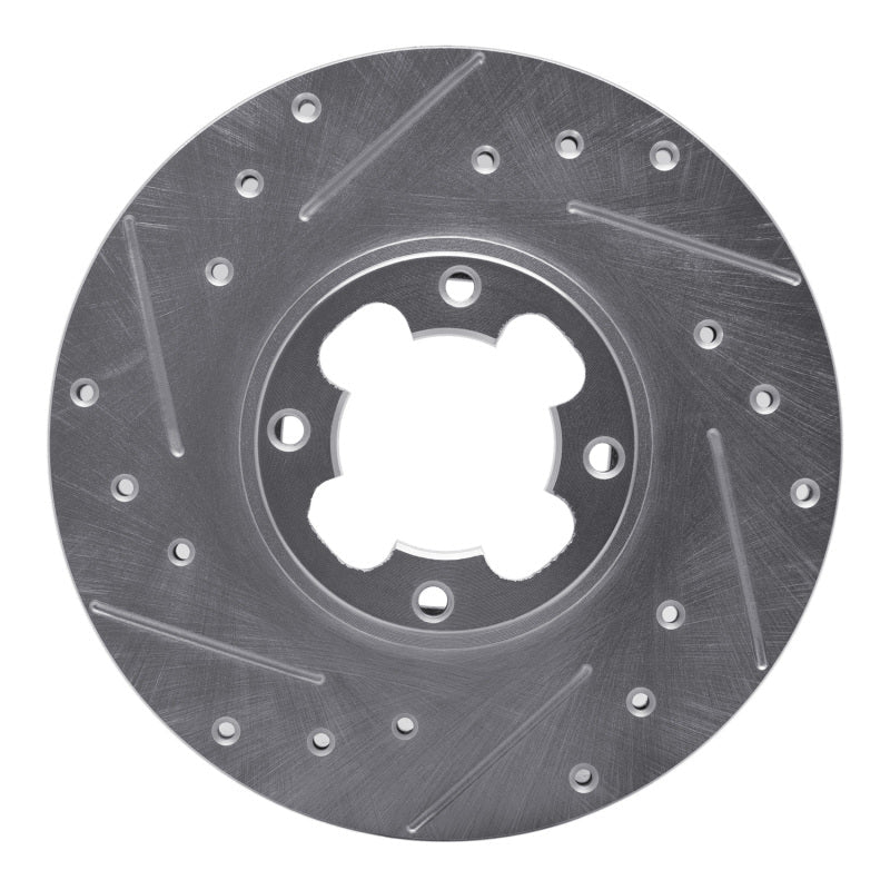 R1 Concepts 89 - 94 Subaru Justy Front Left Drilled & Slotted Silver Brake Rotor | rncEDZ - 13006L - JDMuscleSPK984441