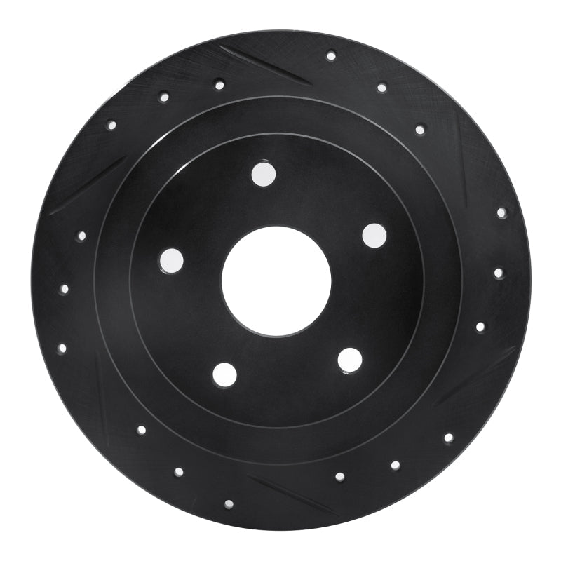 R1 Concepts 92 - 97 Subaru SVX Rear Right Drilled & Slotted Brake Rotor - Black Finish | rncECB - 13012R - JDMuscleSPK973613